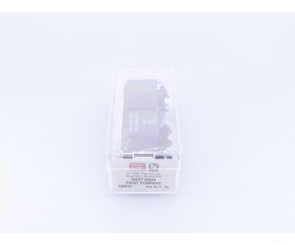 Micro Trains 120510 N Boxcar 40’ USRA Steel Rebuilt West India Fruit WIF 106 - Freight Cars