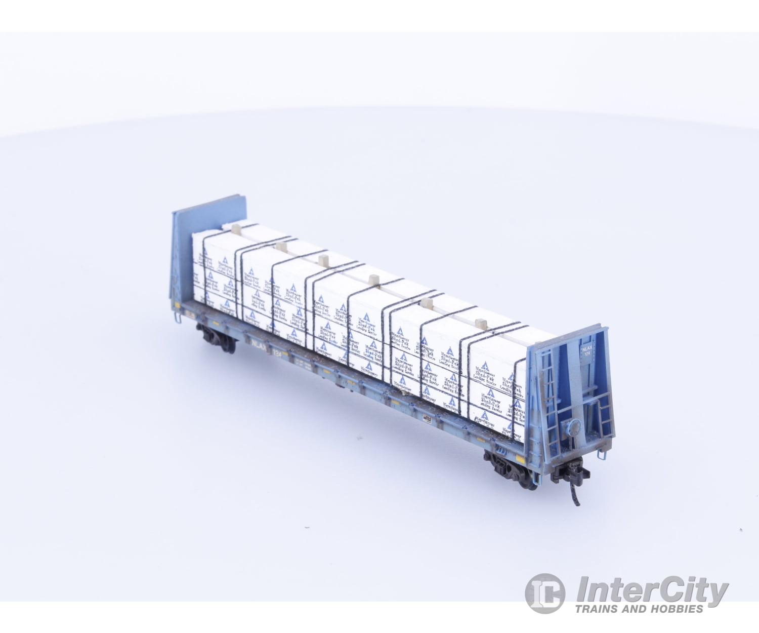 Micro Trains 124 N Bulkhead Flatcar with Lumber Load NLAX 124 Freight Cars