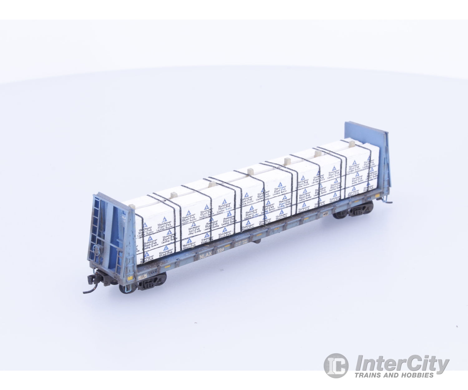 Micro Trains 124 N Bulkhead Flatcar with Lumber Load NLAX 124 Freight Cars