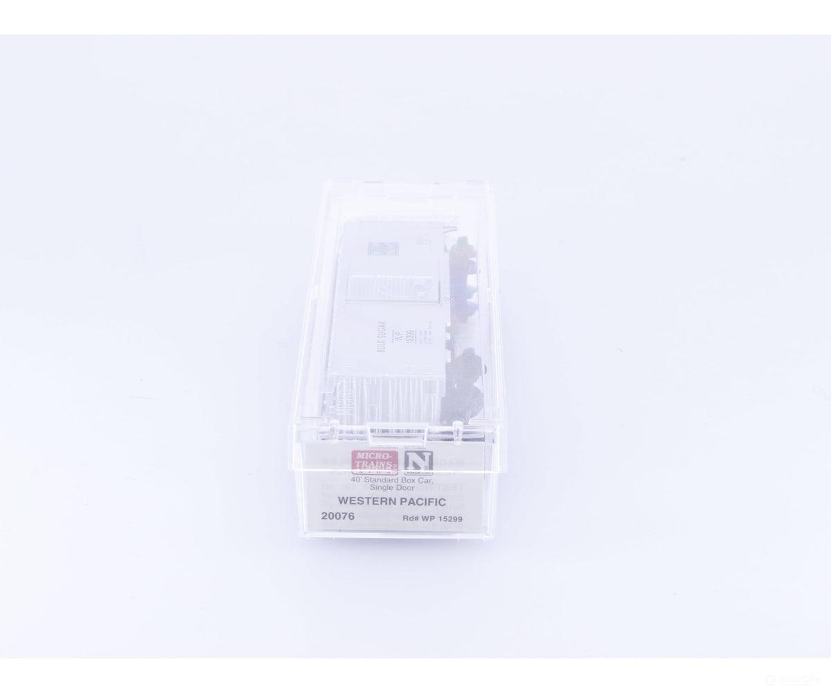 Micro Trains 20076 N 40’ Standard Box Car Single Door Western Pacific (WP) 15299 - Freight Cars