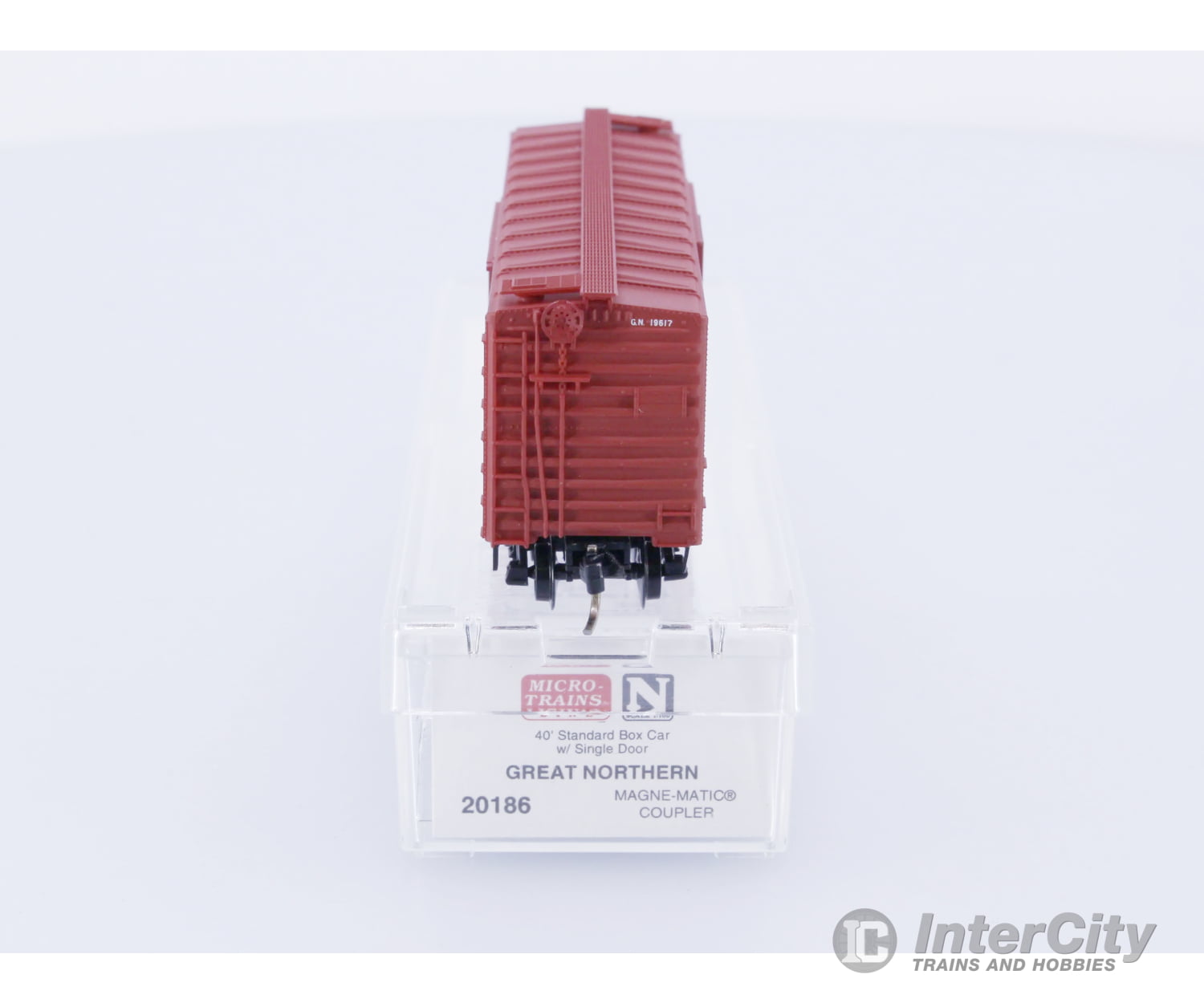 Micro Trains 20186 N Boxcar 40’ PS-1 Great Northern (GN) 19617 (#1) Freight Cars