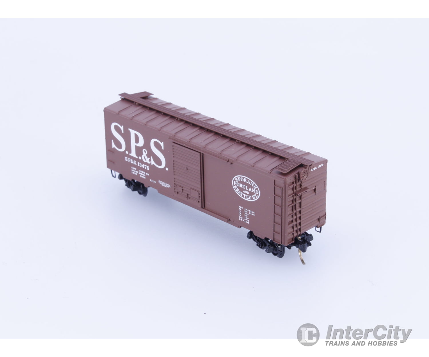 Micro Trains 20246 N 40’ Single Door Boxcar Spokane Portland and Seattle (SPS) 13475 Freight Cars