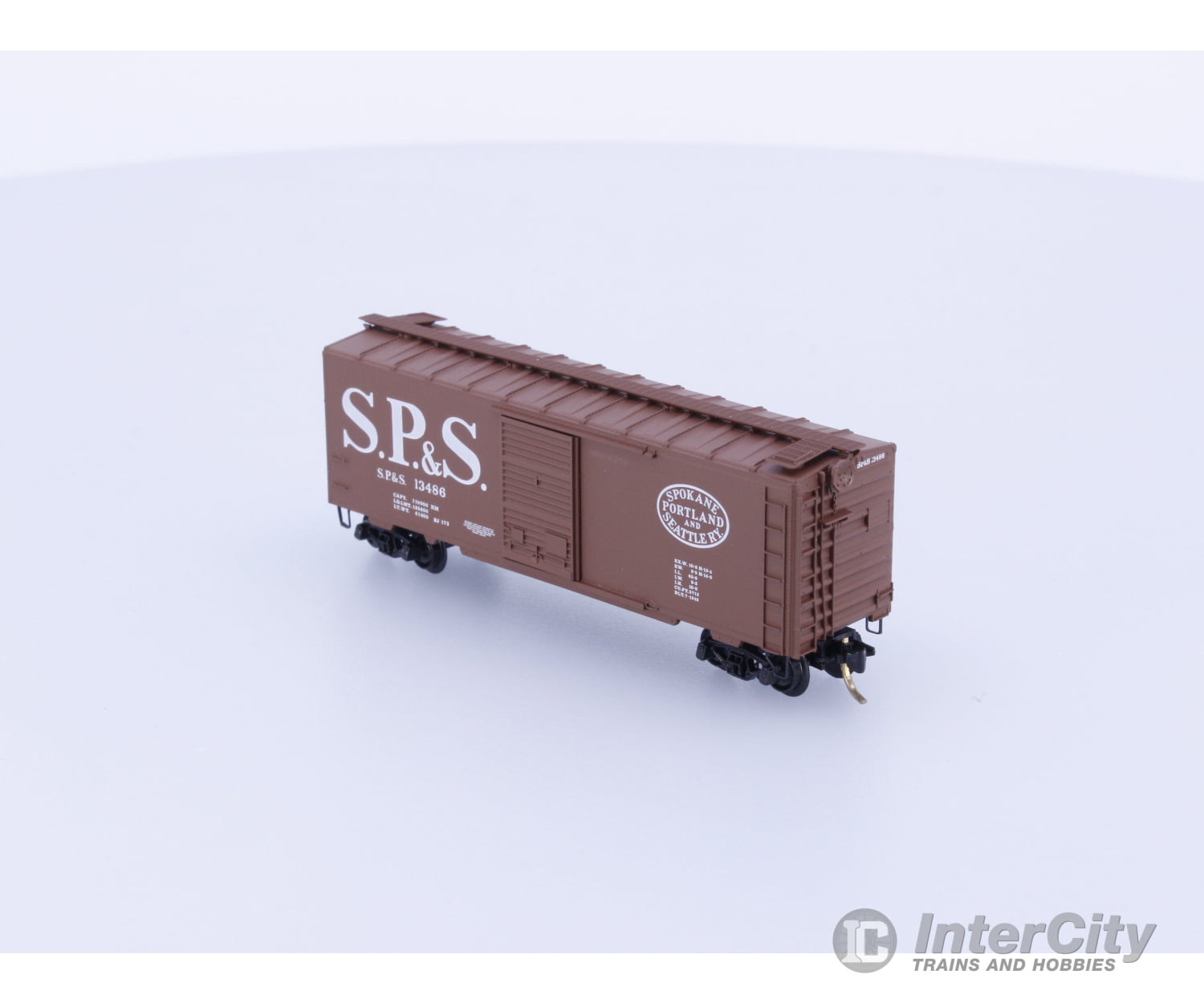 Micro Trains 20246 N 40’ Standard Box Car Single Door Spokane Portland and Seattle (SPS) 13486 Freight Cars