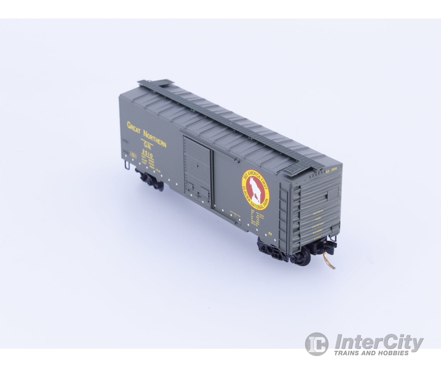 Micro Trains 20416 N 40’ Single Door Boxcar Great Northern (GN) 2510 Freight Cars