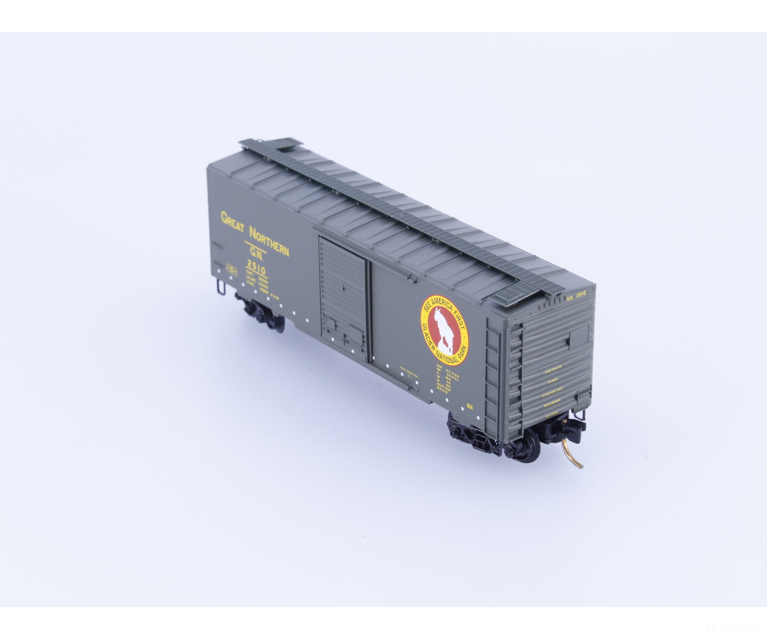Micro Trains 20416 N 40’ Single Door Boxcar Great Northern (GN) 2510 Freight Cars