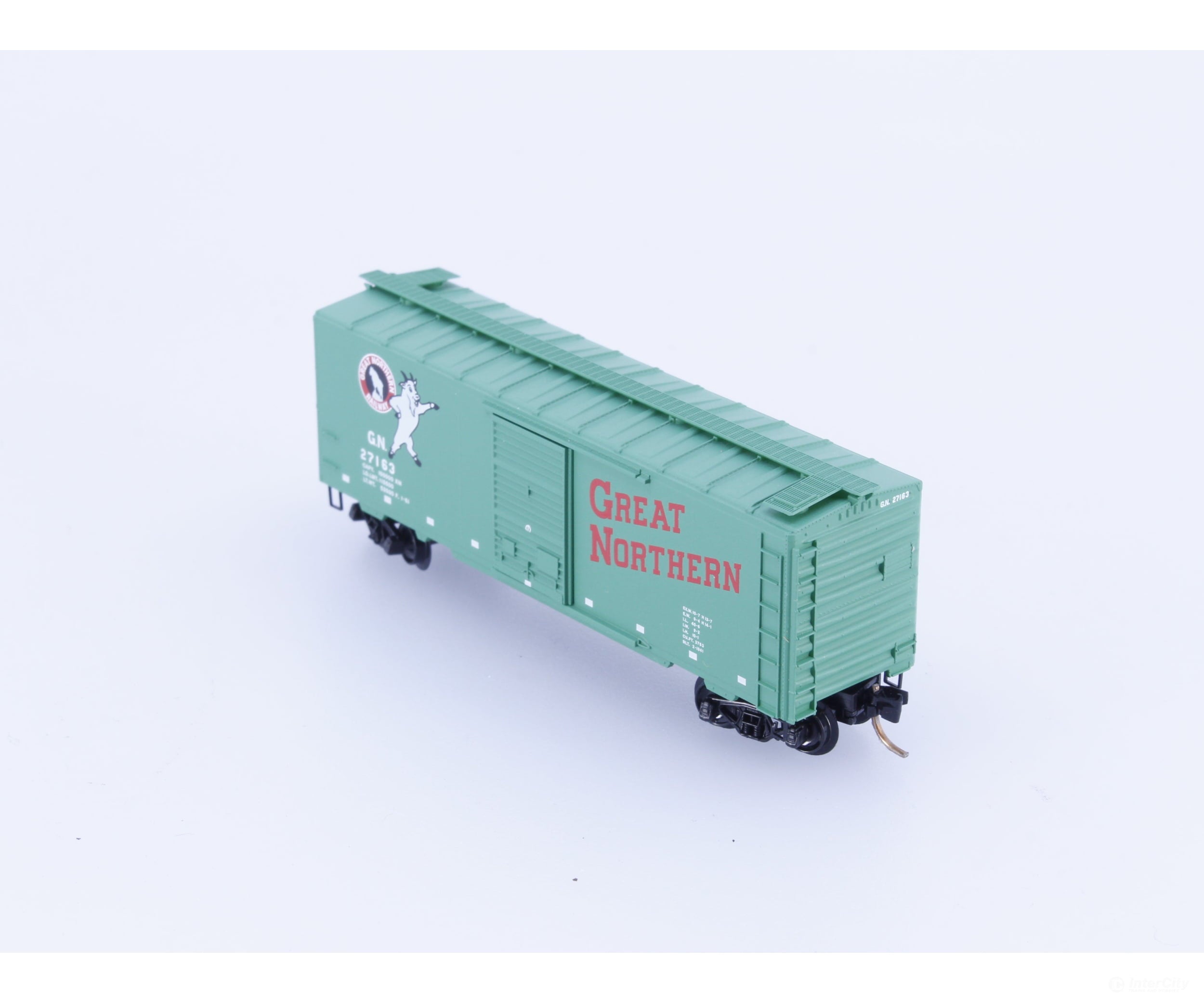 Micro Trains 20420 N 40’ Single Door Boxcar Great Northern (GN) 27163 Freight Cars