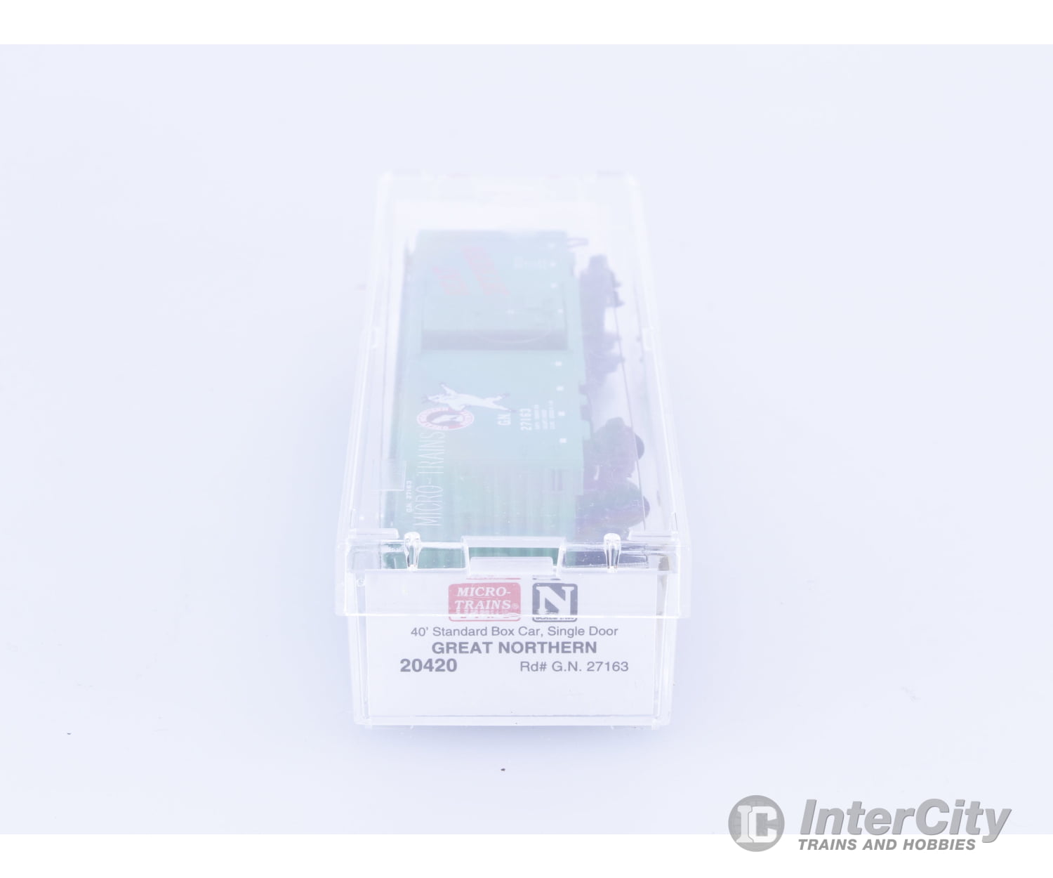 Micro Trains 20420 N 40’ Single Door Boxcar Great Northern (GN) 27163 Freight Cars