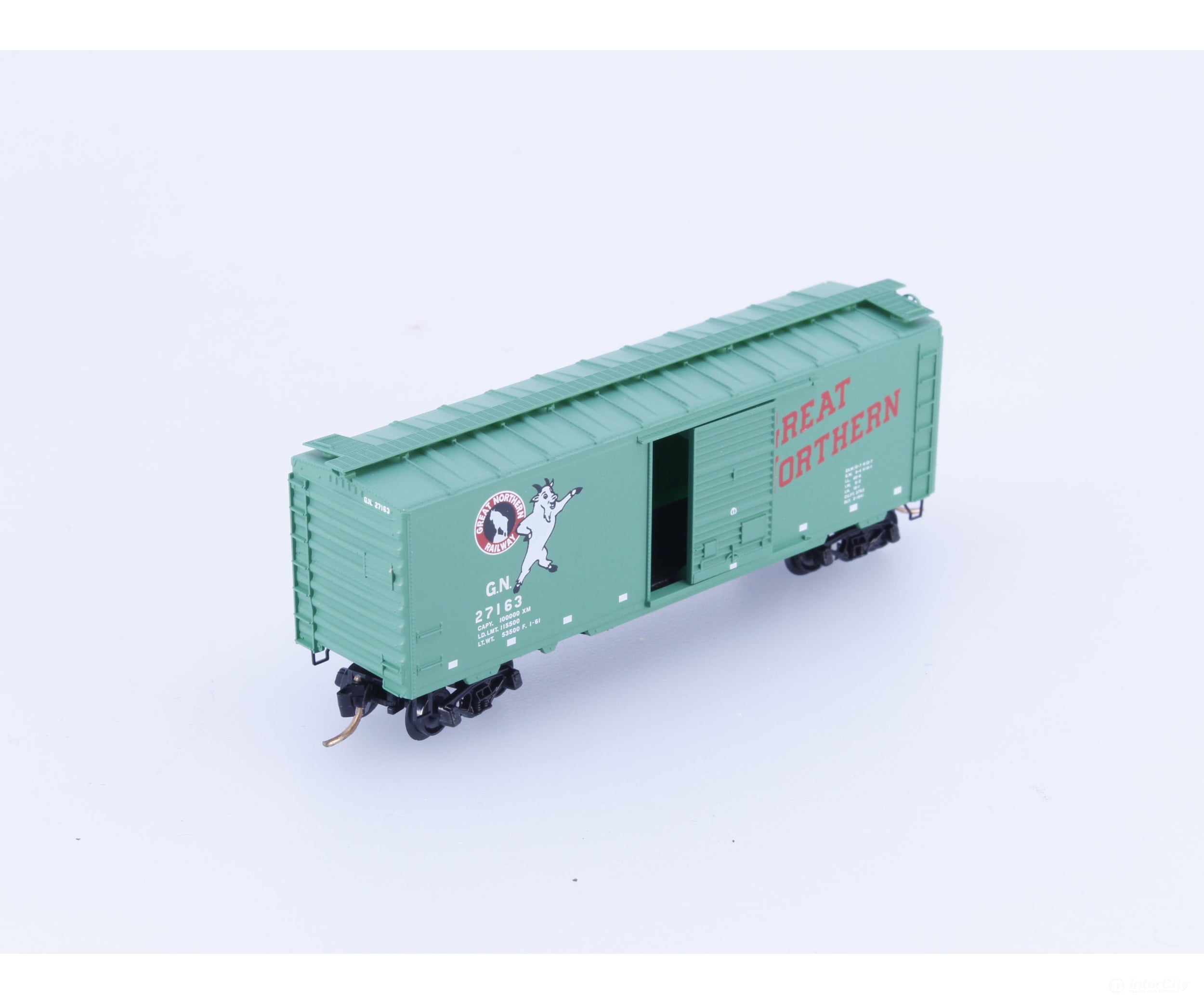 Micro Trains 20420 N 40’ Single Door Boxcar Great Northern (GN) 27163 Freight Cars