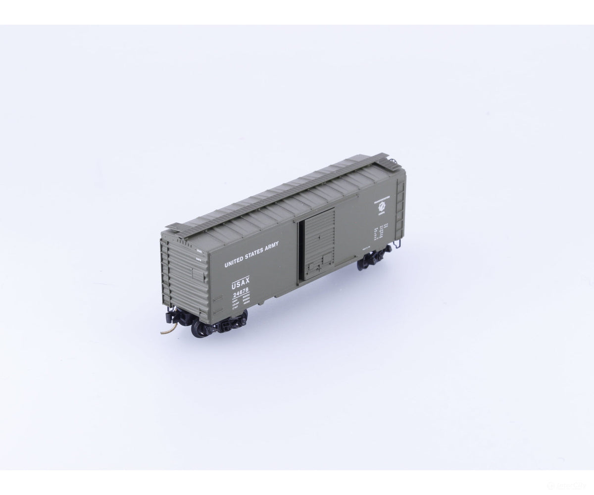 Micro Trains 20456 N 40’ Single Door Box Car United States Army (USAX) 24678 - Freight Cars
