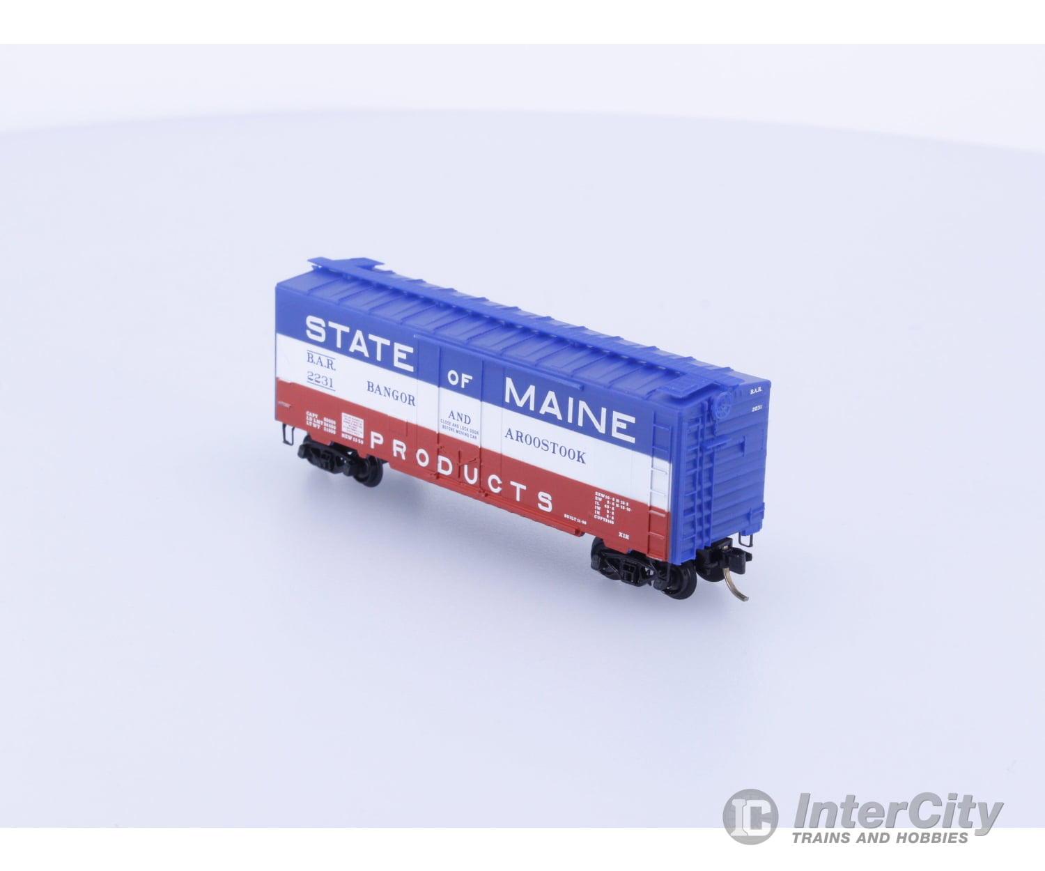 Micro Trains 21020 N 40’ Standard Box Car Plug Door State of Maine 2231 Freight Cars