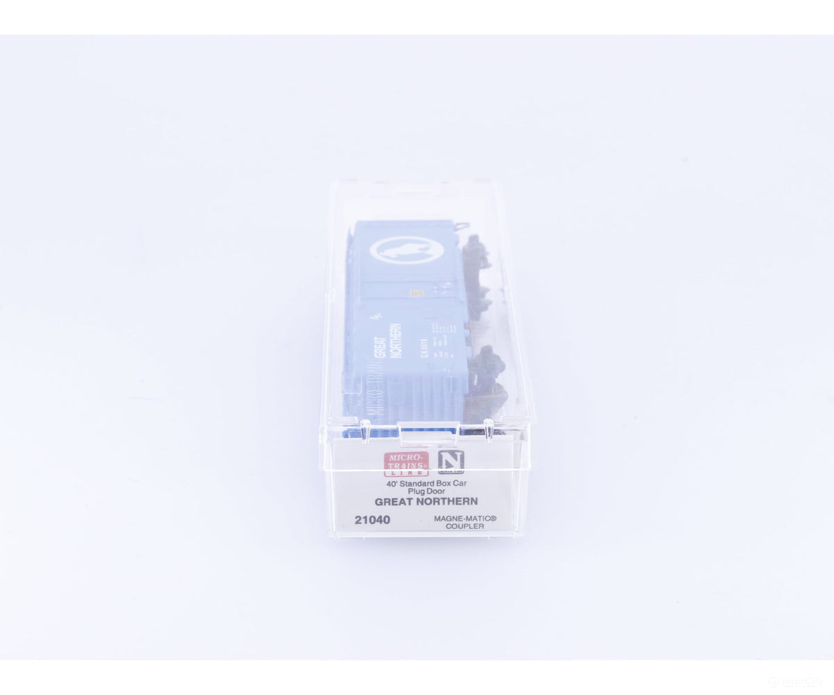 Micro Trains 21040 N Boxcar 40’ Steel Plug Door Great Northern (GN) 6619 - Freight Cars