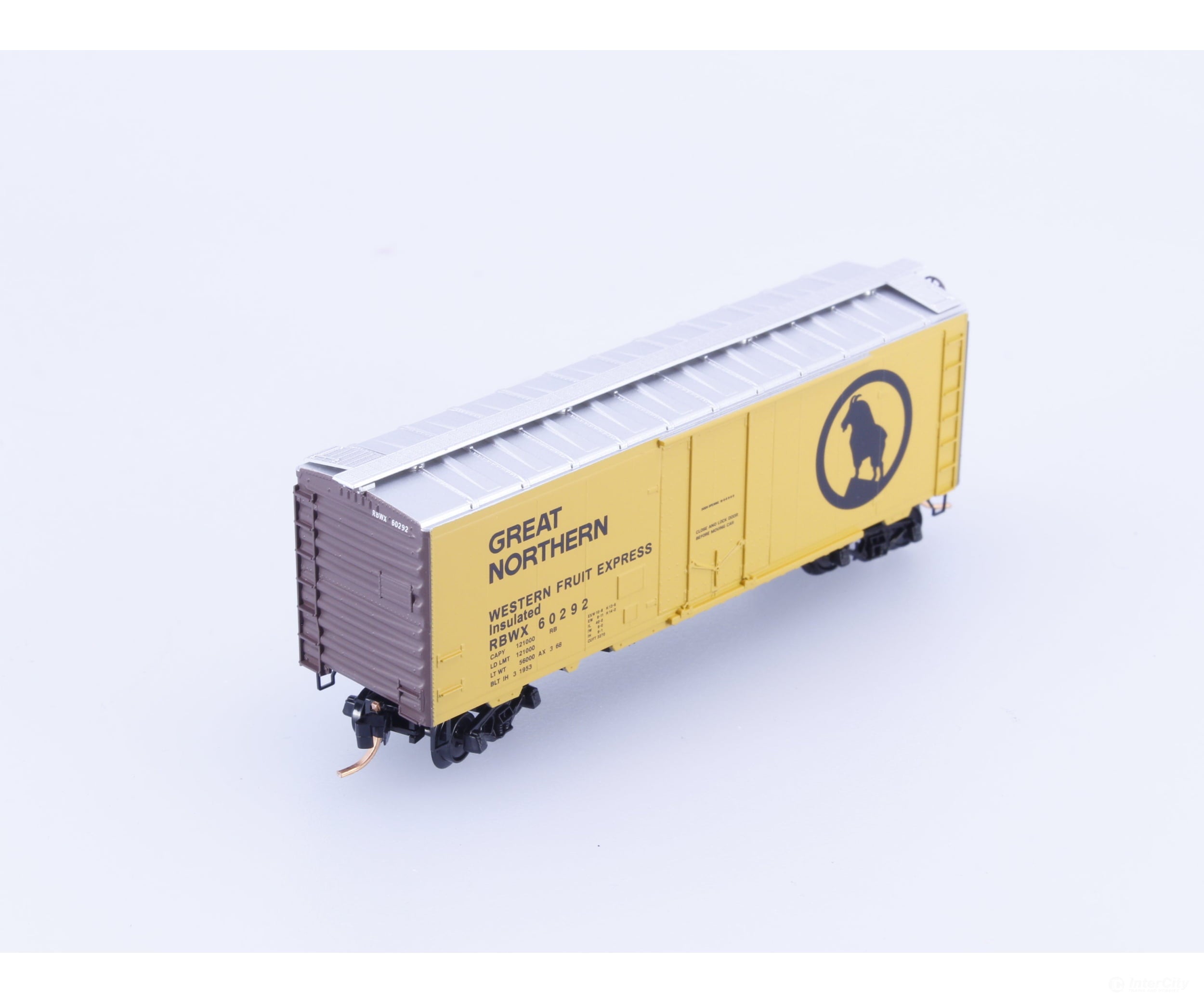 Micro Trains 21460 N 40’ Plug Door Boxcar Western Fruit Express (RBWX) Great Northern (GN) 60292 Freight Cars