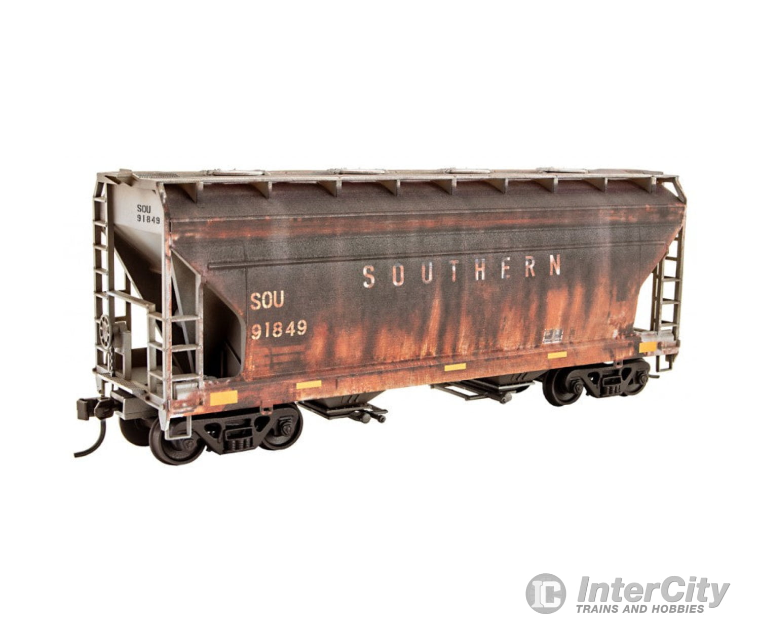 Micro Trains 2200-002 Ho Scale Grit N’ Grime Series - Ns/Ex-Southern 2 Bay Covered Hopper
