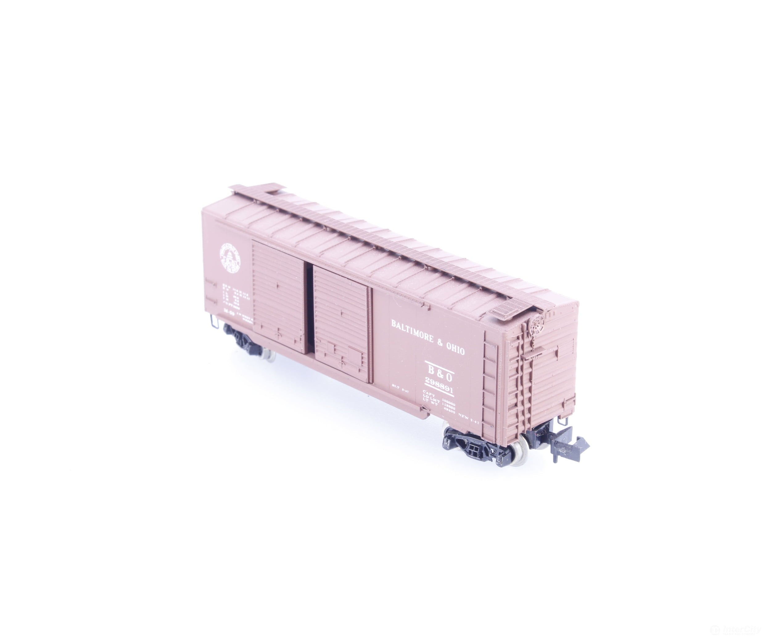 Micro Trains 23157-1 N 40’ Double Door Boxcar Baltimore and Ohio (BO) 298891 - Freight Cars