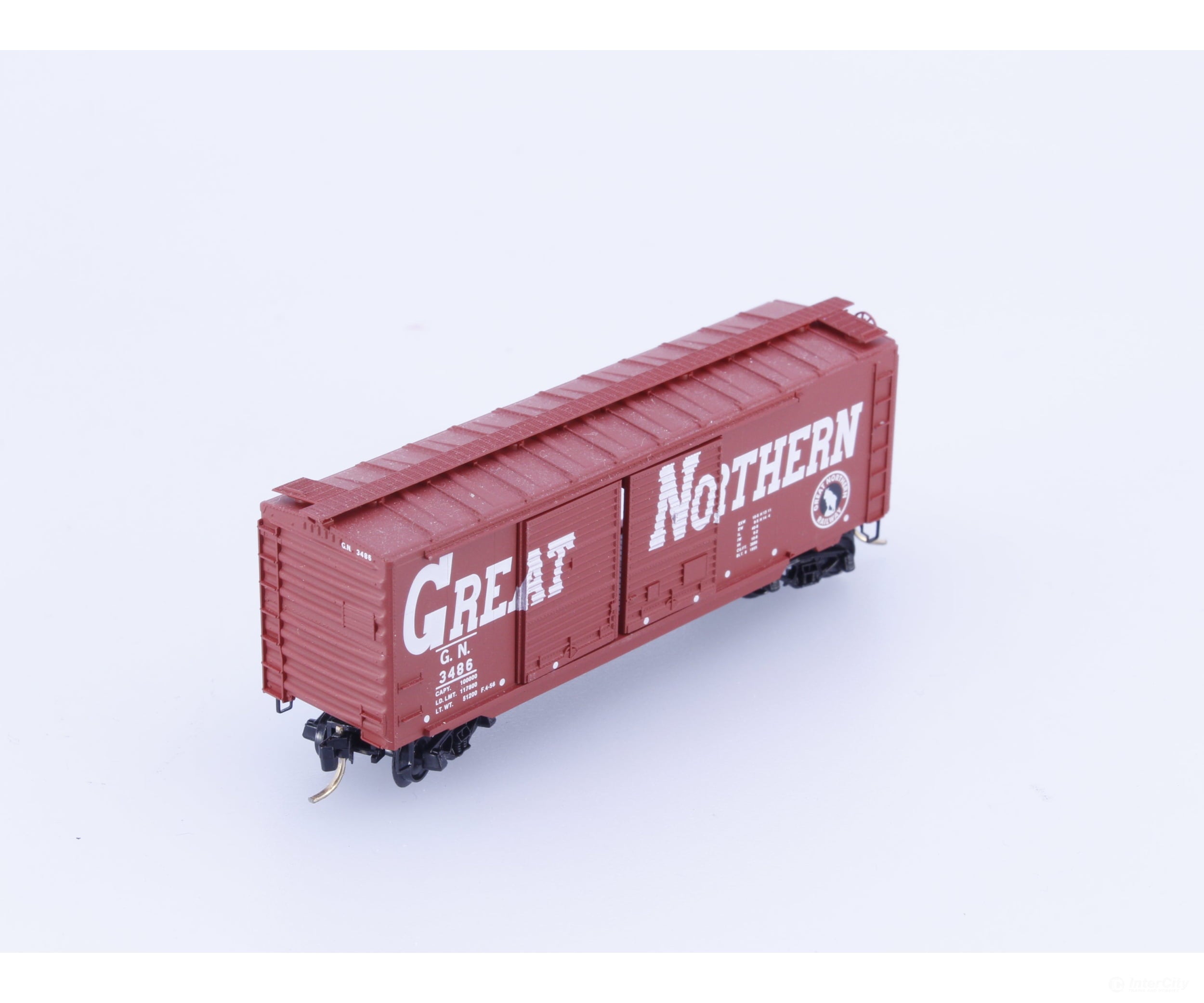 Micro Trains 23220 N 40’ Double Door Boxcar Circus Train Car Great Northern (GN) 3486 Freight Cars