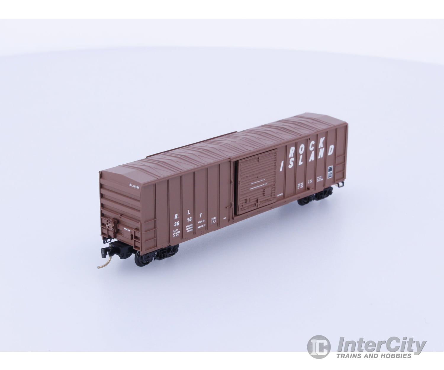 Micro Trains 25430 N 50’ Rib Side Box Car Single Door Chicago Rock Island and Pacific (ROCK) 36187 Freight Cars