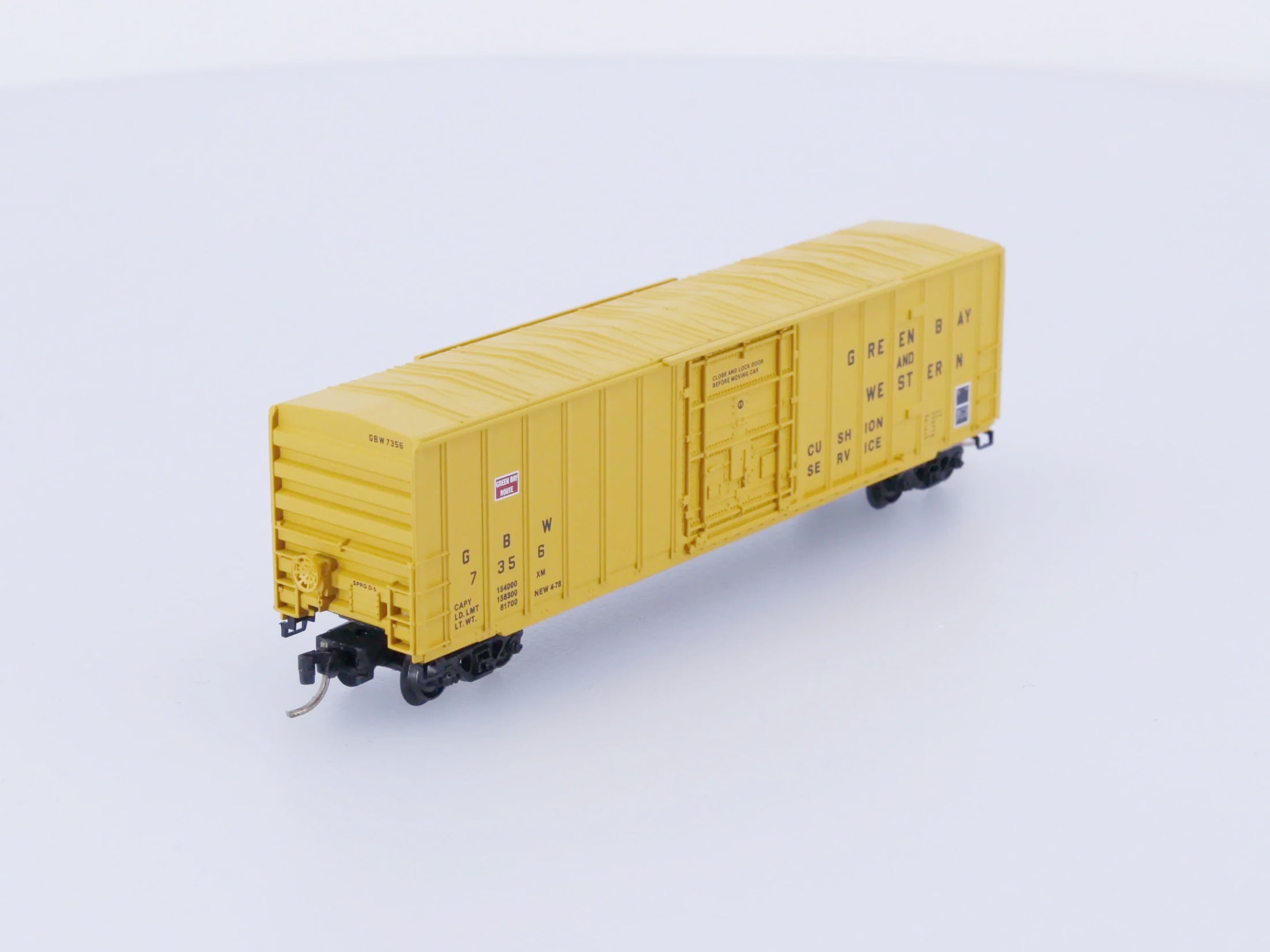 Micro Trains 27080 N Boxcar 50’ Steel Green Bay & Western GBW 7356 Freight Cars