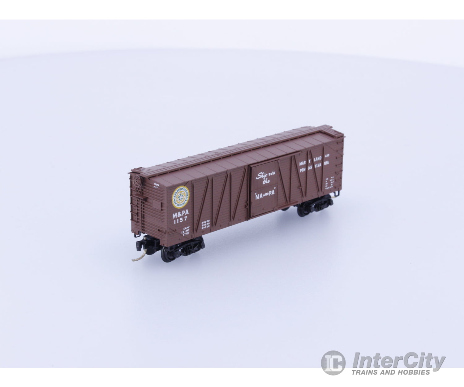 Micro Trains 28020 N 40’ Outside Braced Box Car Maryland and Pennsylvania Pennsylvania (PRR) 1157 Freight Cars