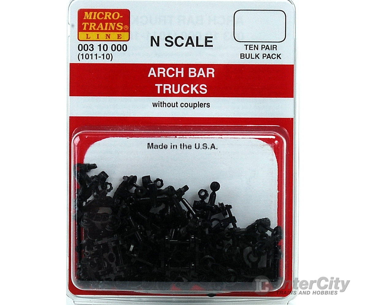 Micro Trains 310000 Arch Bar Trucks No Couplers - 10 Pairs (Black) &
