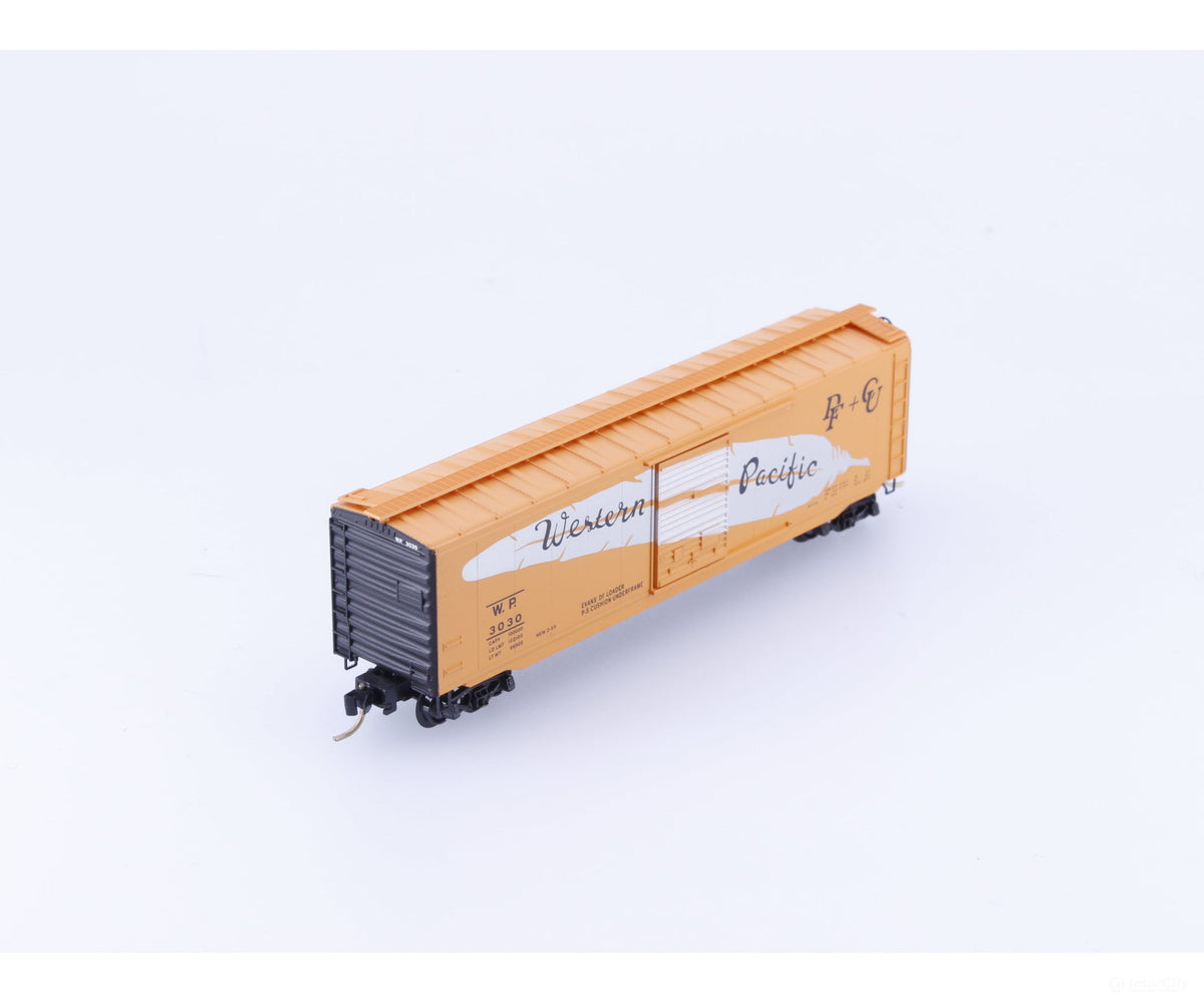 Micro Trains 31290 N 50’ Standard Box Car Single door Western Pacific (WP) 3030 - Freight Cars
