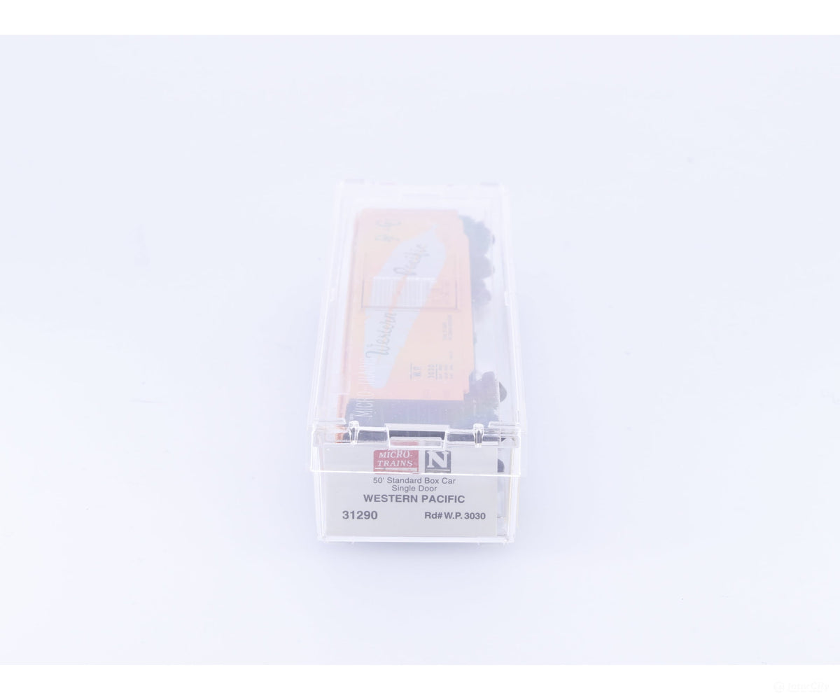 Micro Trains 31290 N 50’ Standard Box Car Single door Western Pacific (WP) 3030 - Freight Cars