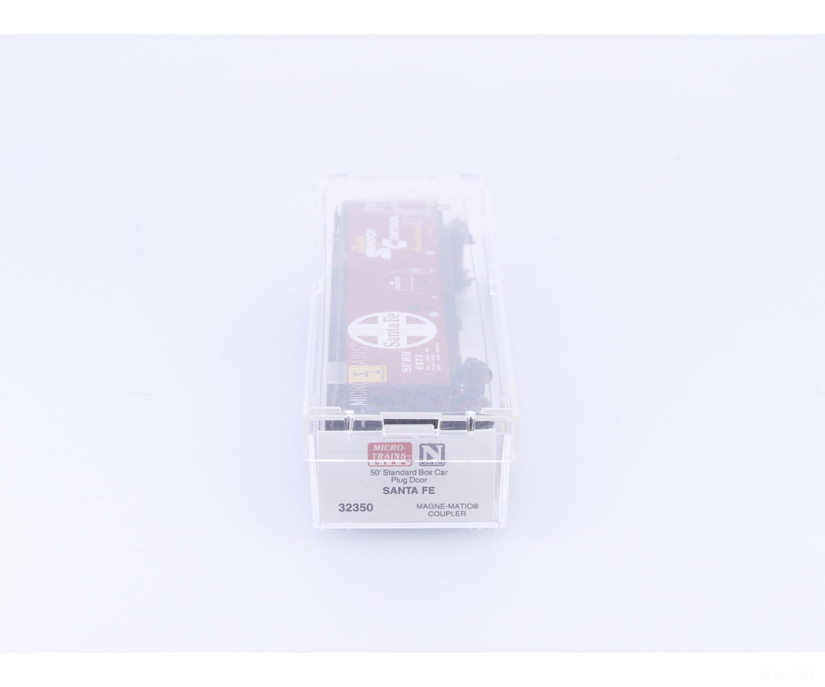 Micro Trains 32350 N Boxcar 50’ Steel Plug Door (SFRB) Santa Fe (SF) 6572 - Freight Cars