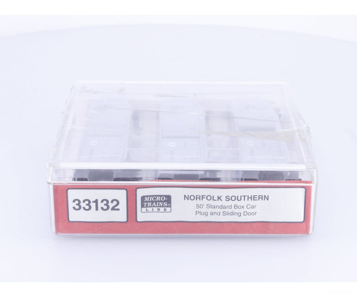Micro Trains 33132 N Boxcar 50’ Steel 3 Pack Norfolk Southern (NS) 1331/1335/1339 - Freight Cars