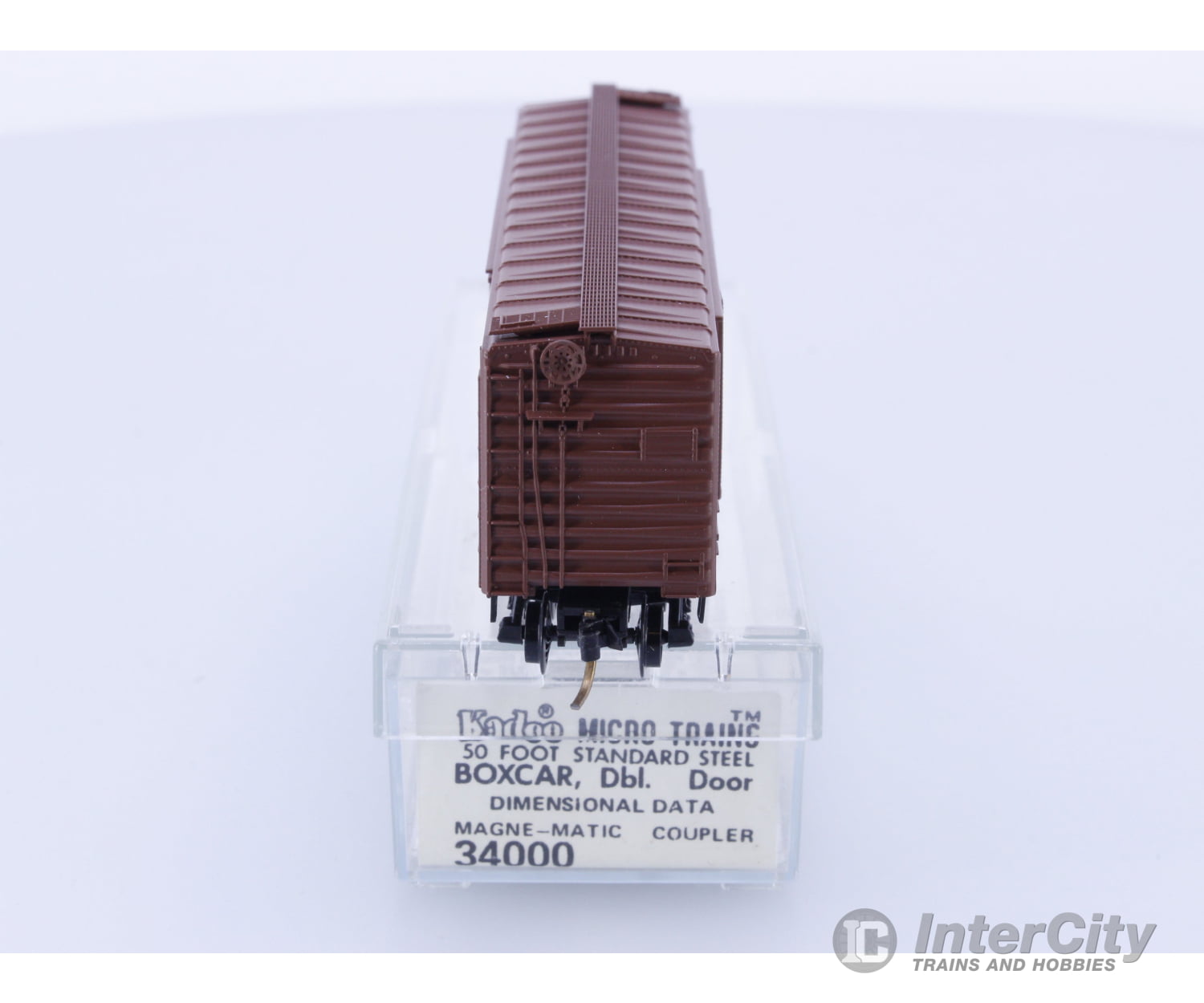 Micro Trains 34000 N Boxcar 50’ Steel Double Door Dimensional Data DATA Freight Cars