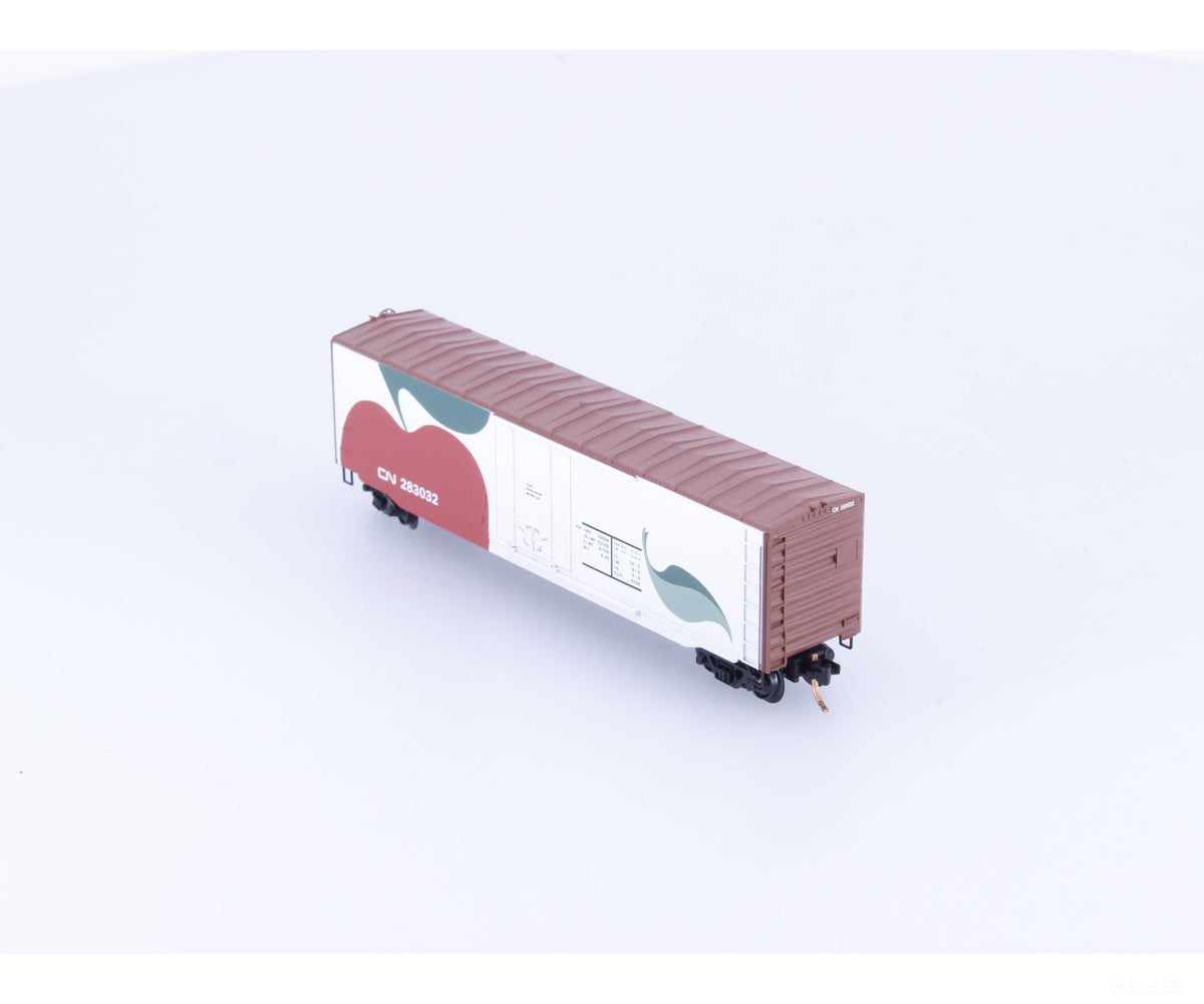 Micro Trains 38340 N 50’ Plug Door Box Car w/o roofwalk Canadian National (CN) 283032 - Freight Cars