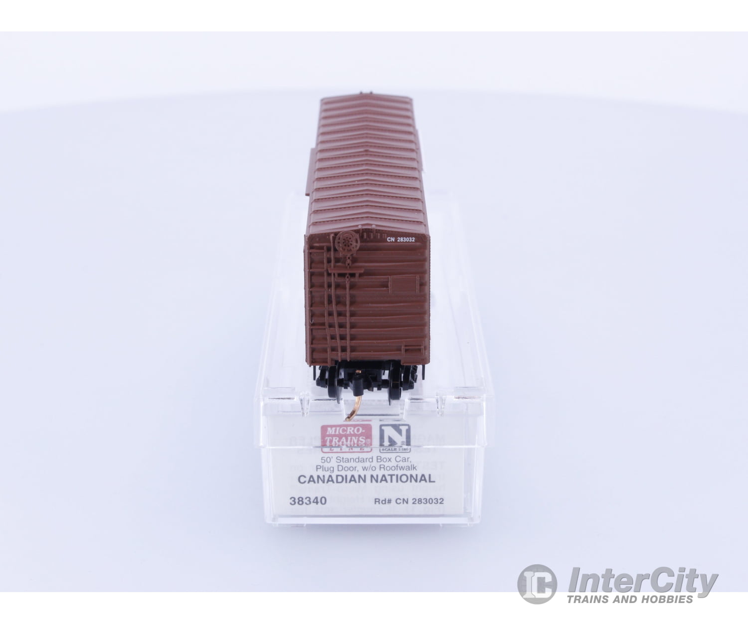 Micro Trains 38340 N 50’ Standard Boxcar Plug Door w/o Roofwalk Canadian National (CN) 283032 Freight Cars