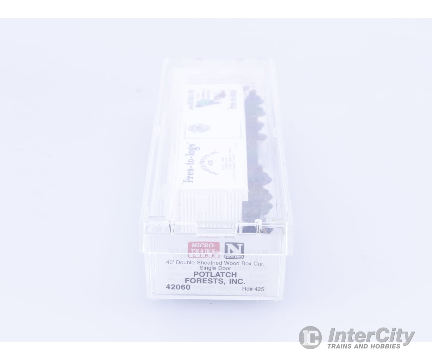 Micro Trains 42060 N 40’ Double Sheathed Wood Boxcar Potlatch Forests 425 Freight Cars