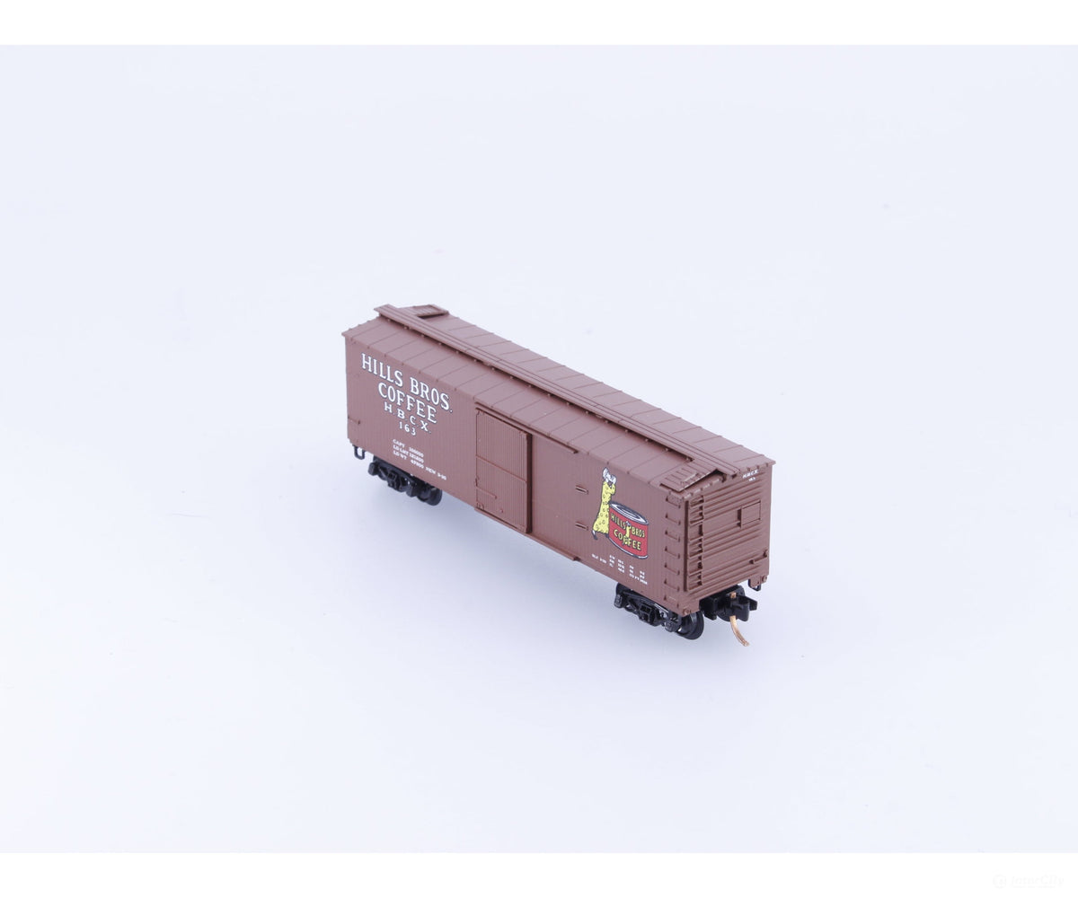 Micro Trains 42100 N Boxcar 40’ Double Wood Sheathed HIlls Brothers Coffee HBCX 163 - Freight Cars