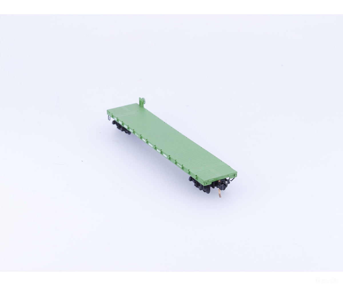 Micro Trains 44070 N 50’ Flat car Fishbelly Side w/Side Mount Brake Wheel Burlington Northern (BN) 602626 - Freight Cars