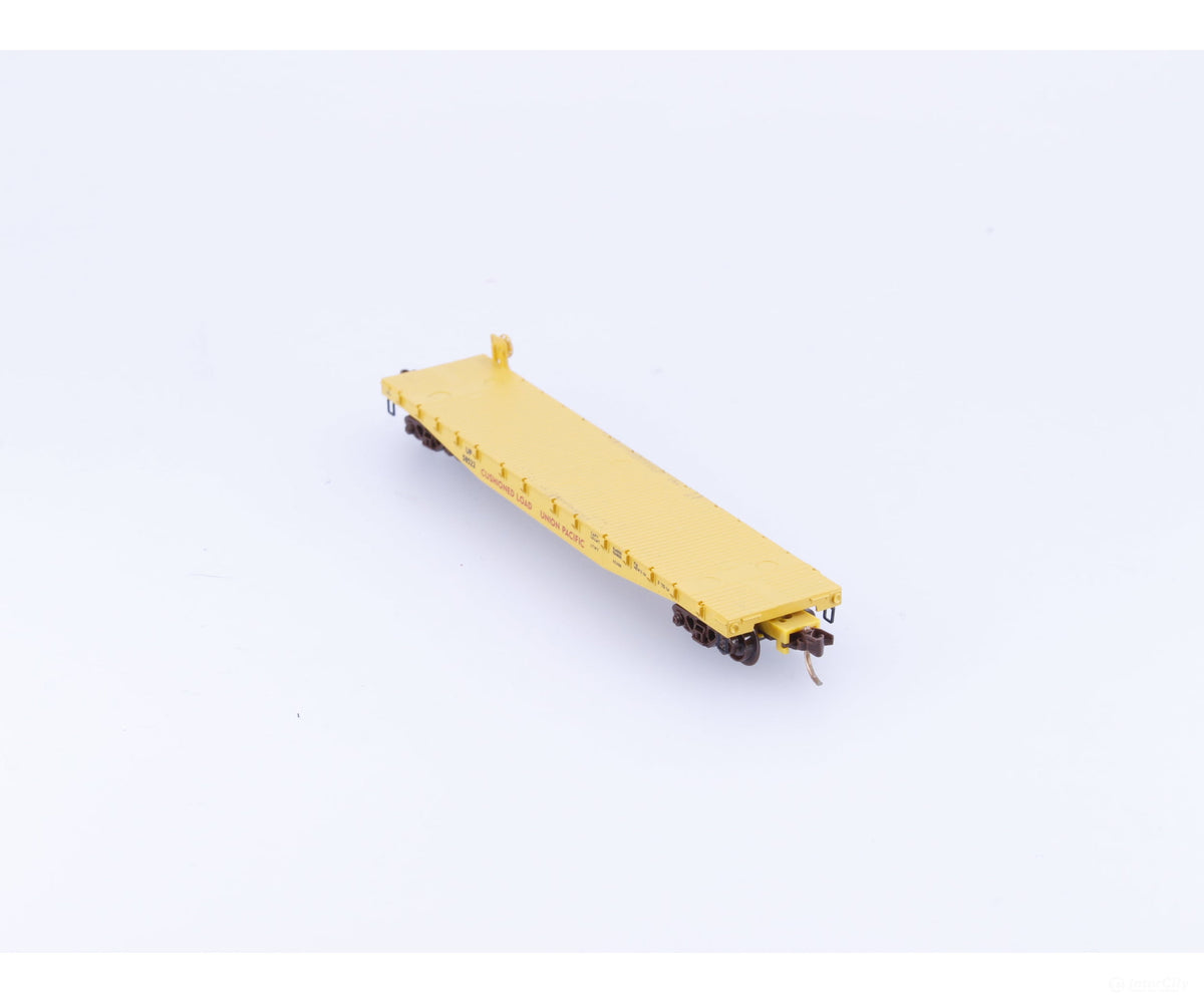Micro Trains 45070 N 50’ Flat car Fishbelly Side w/Side Mount Brake Wheel #2 Union Pacific (UP) 58522 - Freight Cars