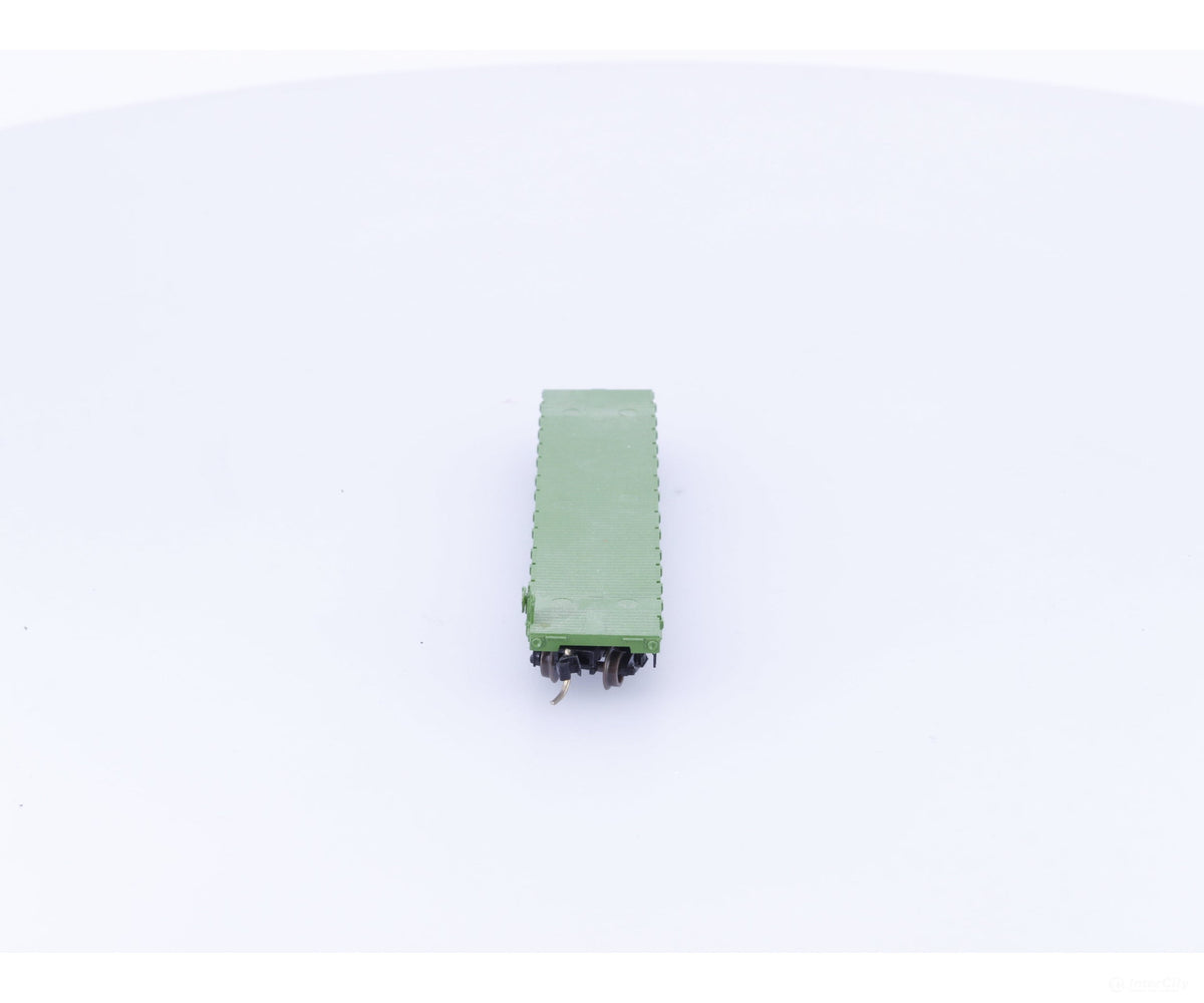 Micro Trains 45200 N 50’ Flat car Fishbelly Side w/Side Mount Brake Wheel #2 Burlington Northern (BN) 612765 - Freight