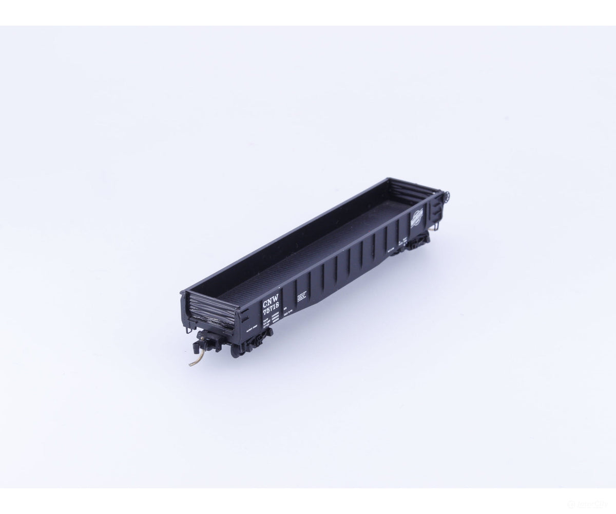 Micro Trains 46130 N 50’ Fishbelly Side Gondola w/ Drop Ends Chicago and North Western (CNW) 75718 - Freight Cars