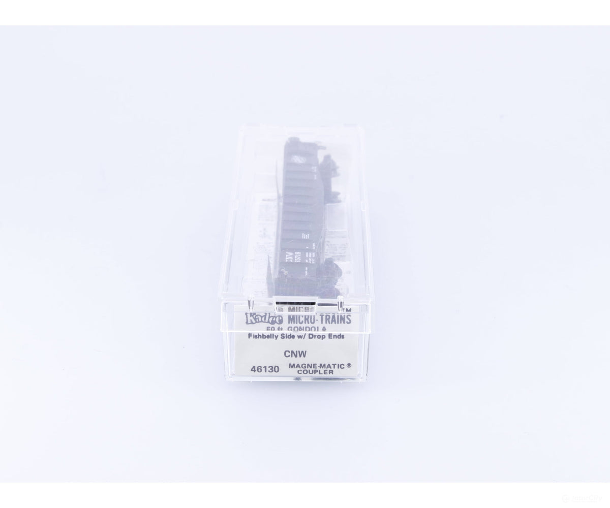 Micro Trains 46130 N 50’ Fishbelly Side Gondola w/ Drop Ends Chicago and North Western (CNW) 75718 - Freight Cars