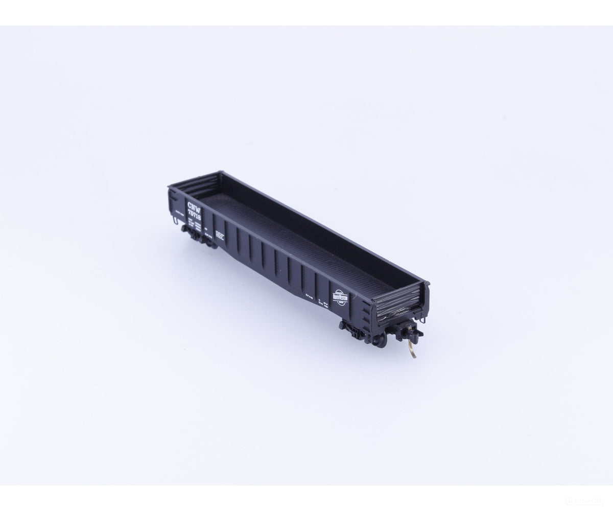 Micro Trains 46130 N 50’ Fishbelly Side Gondola w/ Drop Ends Chicago and North Western (CNW) 75718 - Freight Cars
