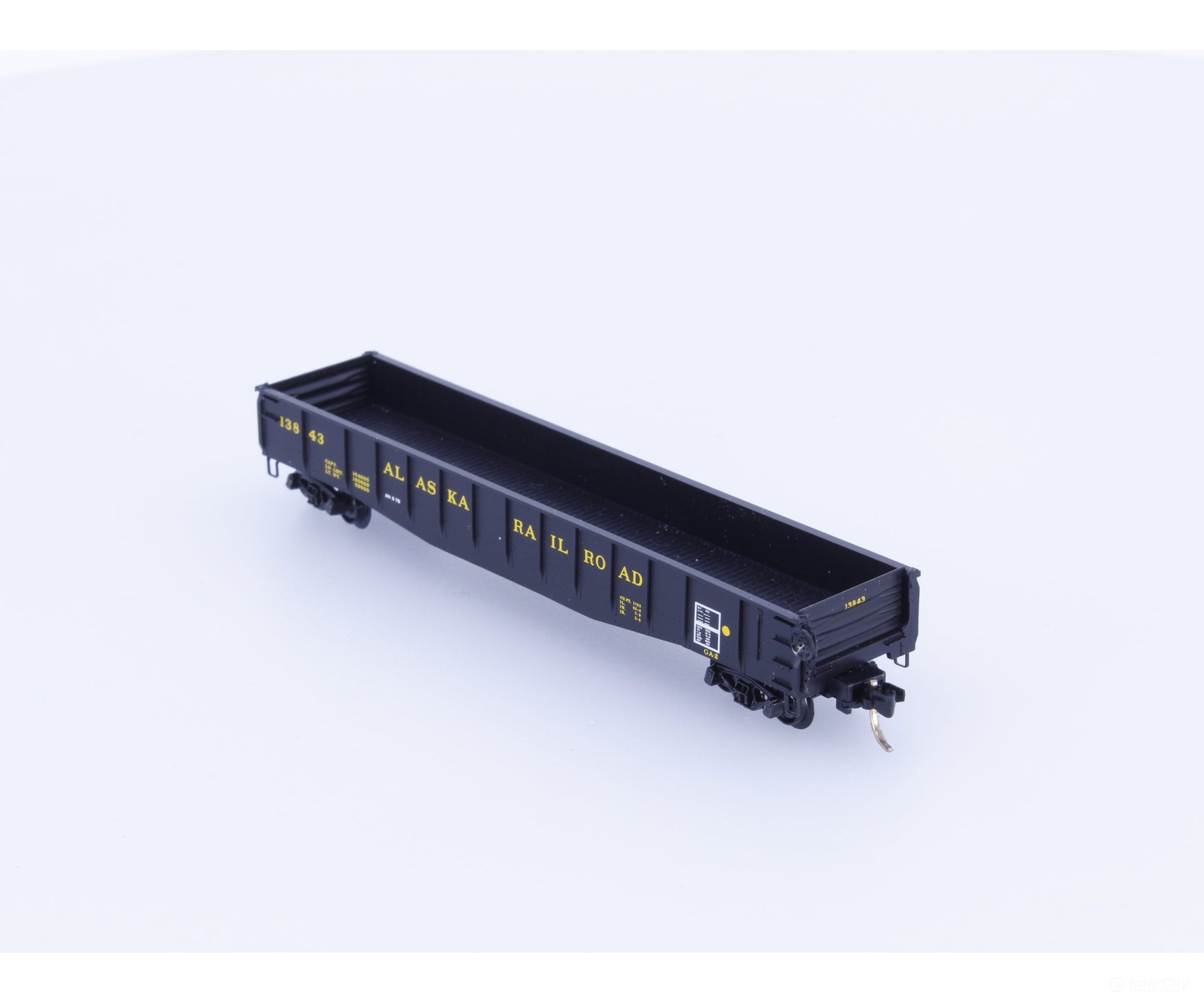 Micro Trains 46340 N 50’ Gondola Fishbelly Side with Drop Ends Alaska Railroad (ARR) 13843 Freight Cars