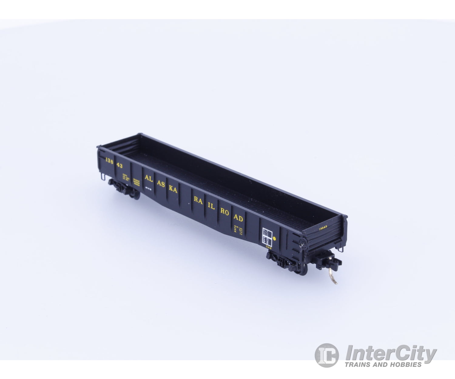 Micro Trains 46340 N 50’ Gondola Fishbelly Side with Drop Ends Alaska Railroad (ARR) 13843 Freight Cars
