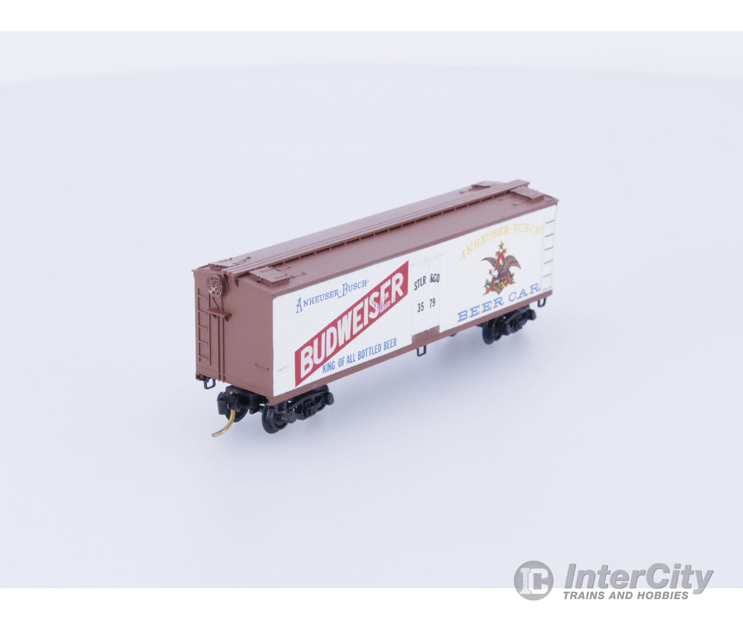 Micro Trains 47170 N Reefer 40’ Wood Sheathed Anheuser Busch STLR&CO 3579 Freight Cars
