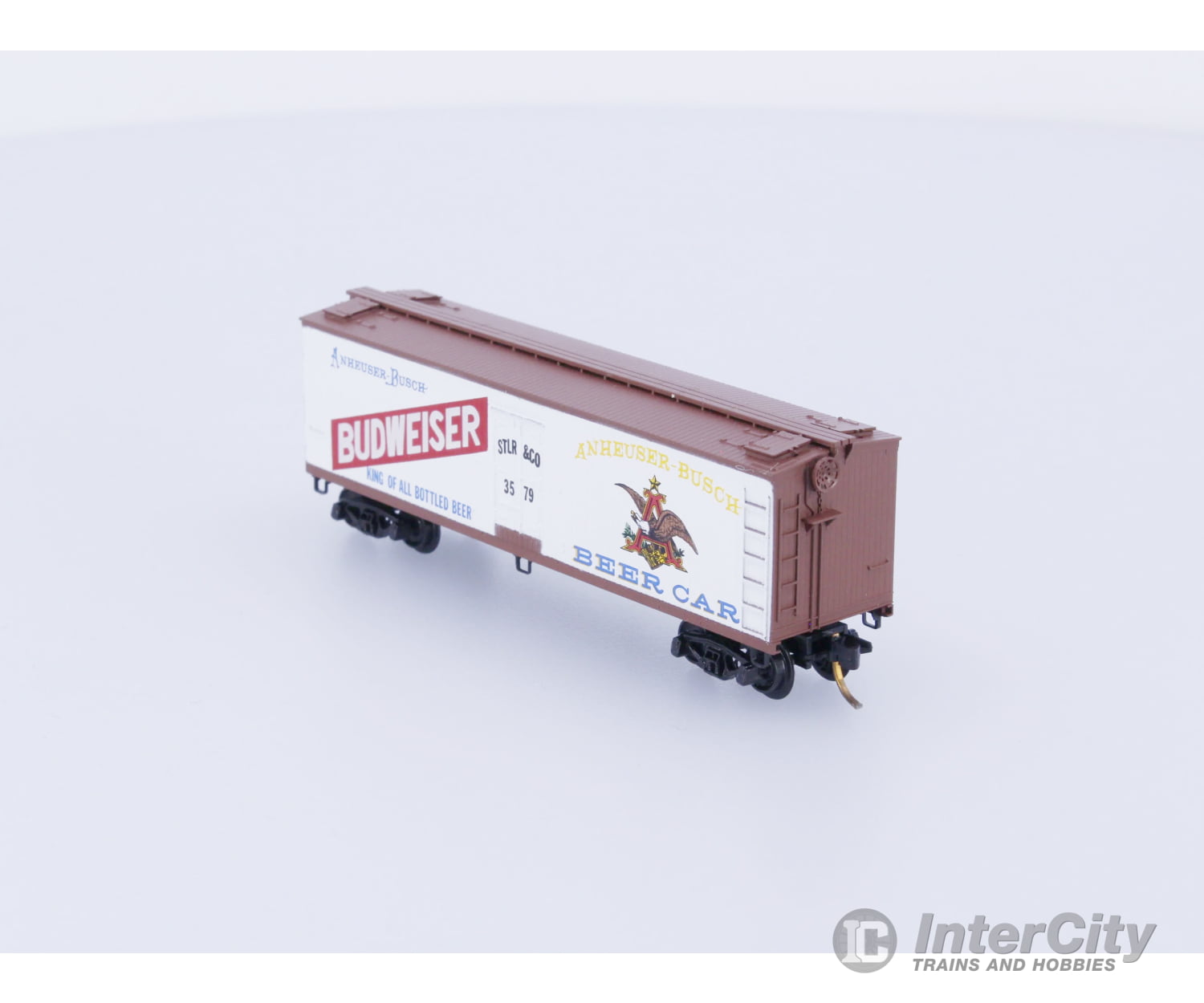 Micro Trains 47170 N Reefer 40’ Wood Sheathed Anheuser Busch STLR&CO 3579 Freight Cars