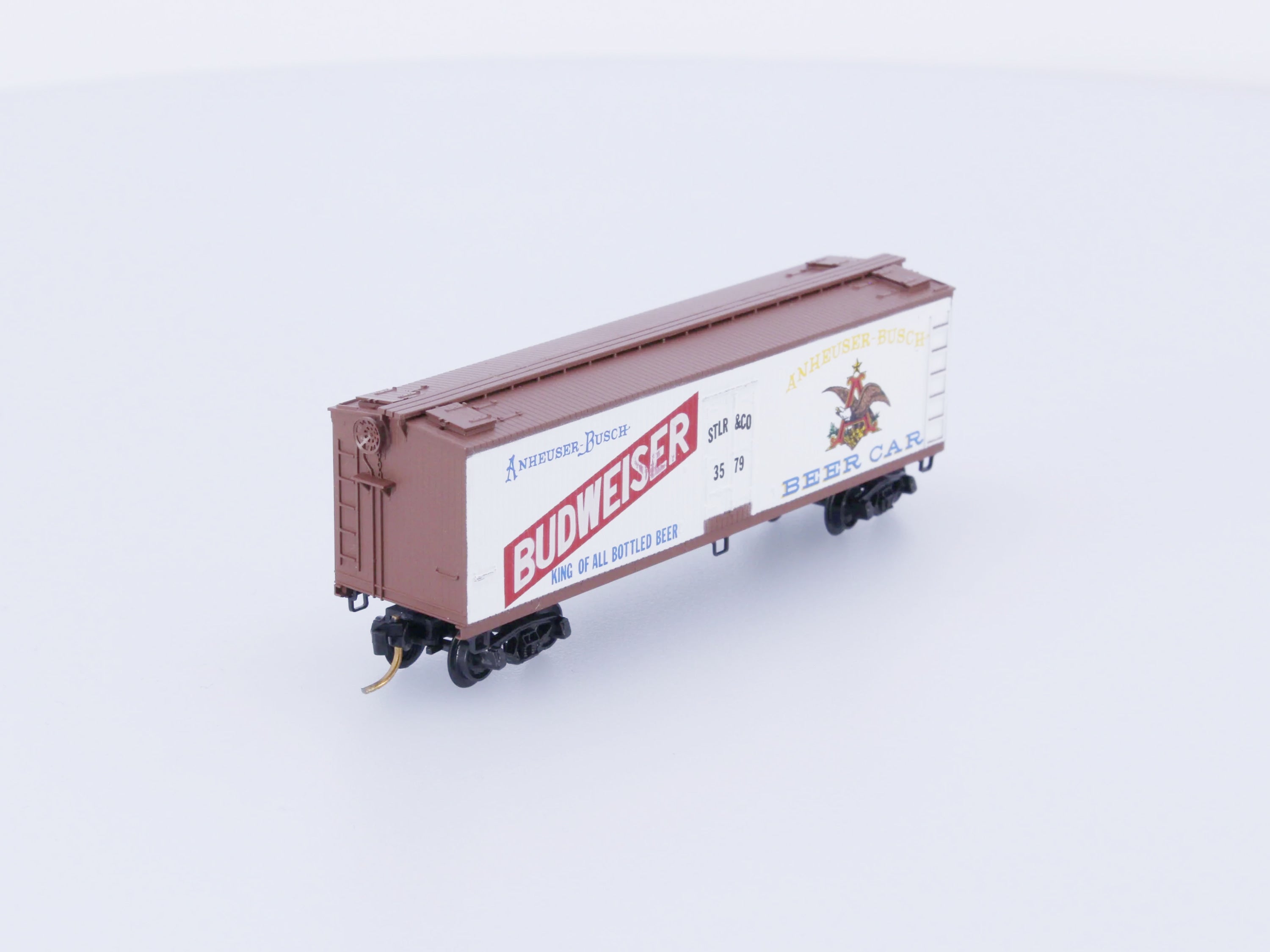 Micro Trains 47170 N Reefer 40’ Wood Sheathed Anheuser Busch STLR&CO 3579 Freight Cars