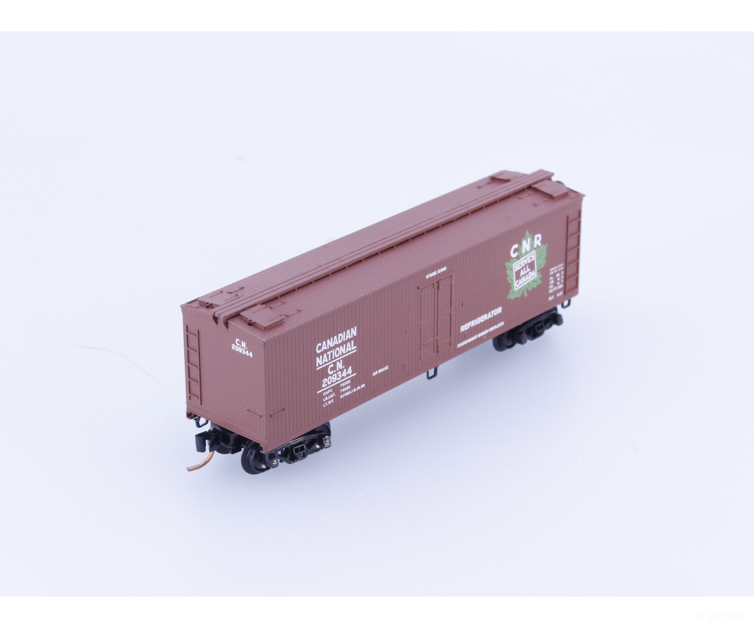 Micro Trains 47200 N 40’ Double Sheathed Wood Reefer Canadian National (CN) 209344 Freight Cars