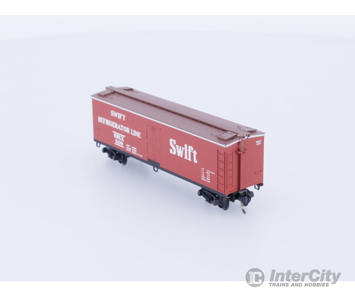 Micro Trains 49400 N Reefer Ice 40’ Wood Swift Refrigerator Line SRLX 5199 Freight Cars
