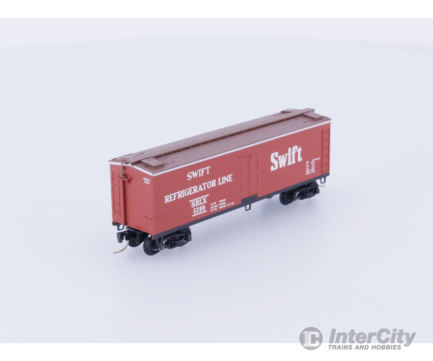 Micro Trains 49400 N Reefer Ice 40’ Wood Swift Refrigerator Line SRLX 5199 Freight Cars