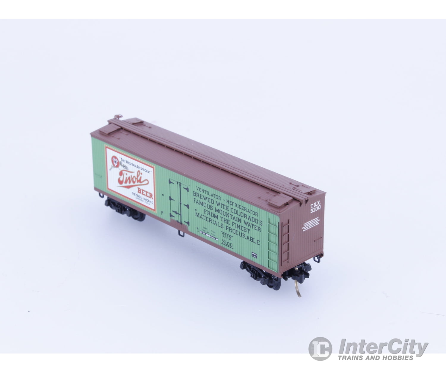 Micro Trains 49440 N 40’ Double Sheathed Wood Reefer Tivoli Beer (TUX) 5100 Freight Cars