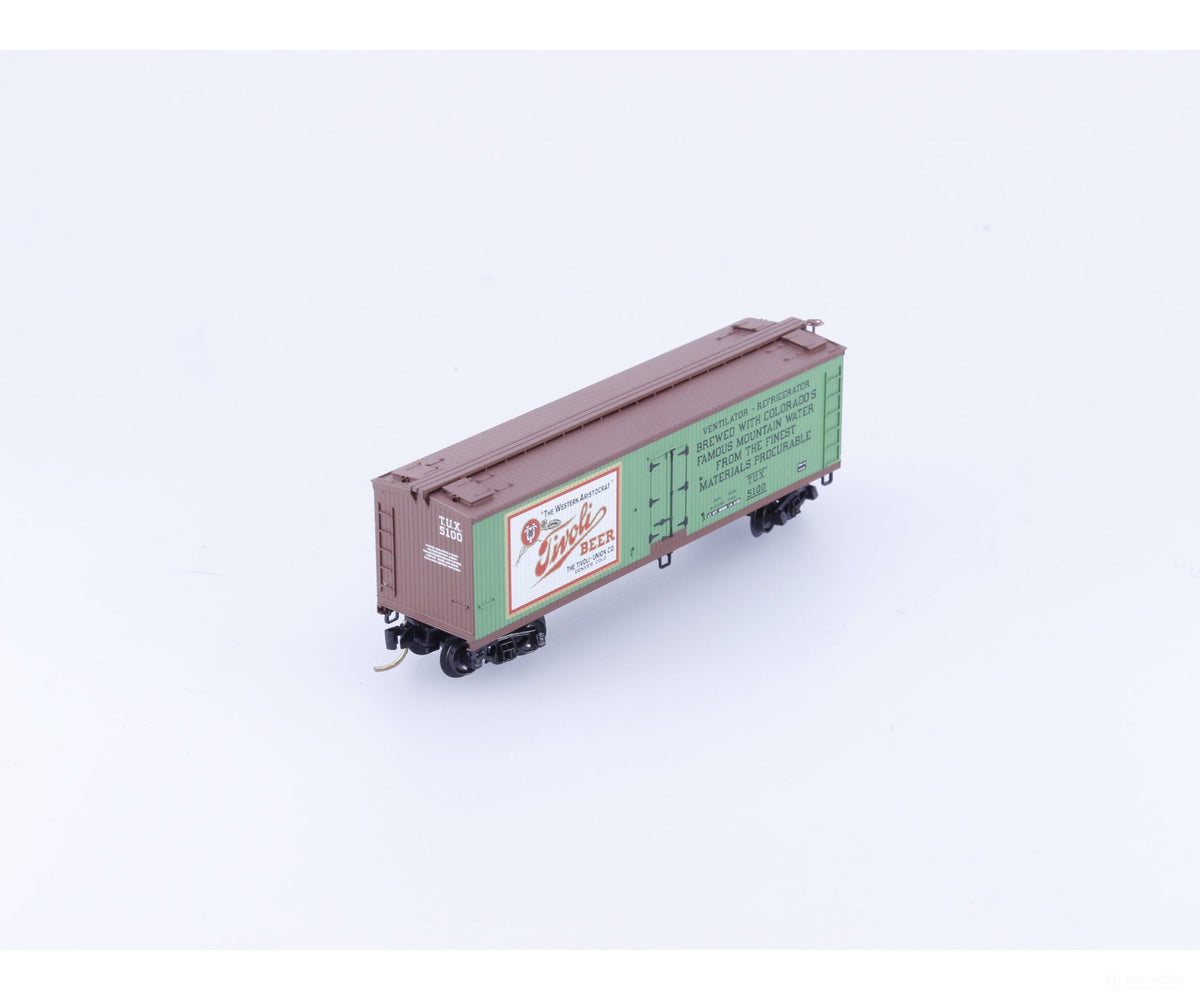 Micro Trains 49440 N 40’ Wood Sheathed Box Car Tivoli Beer (TUX) 5100 - Freight Cars
