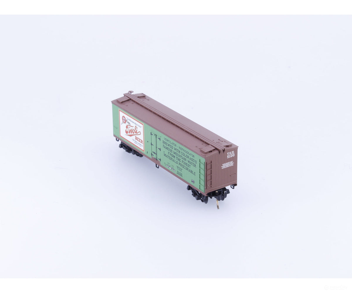 Micro Trains 49440 N 40’ Wood Sheathed Box Car Tivoli Beer (TUX) 5100 - Freight Cars
