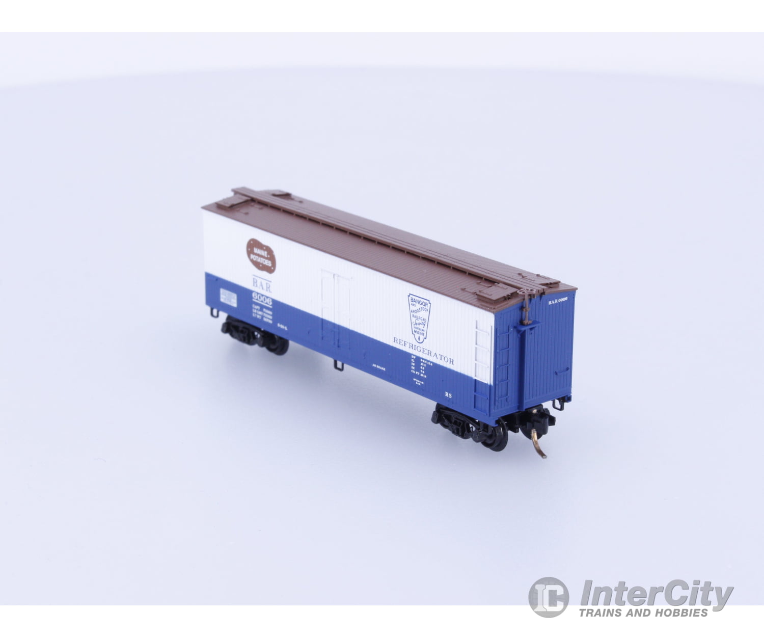 Micro Trains 49550 N Reefer Ice 40’ Wood Bangor and Aroostook BAR 6006 Freight Cars